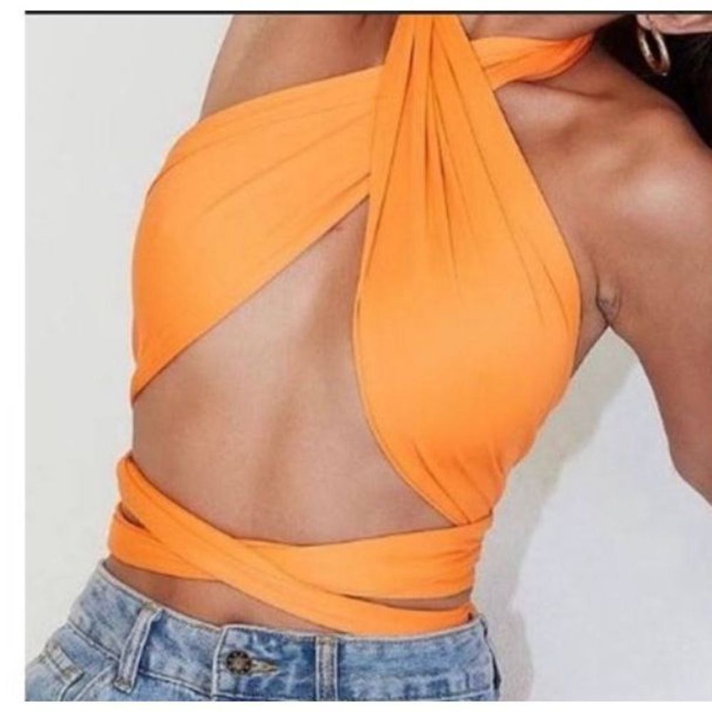 Princess Polly Midnight Multi Way top Copper/Bronze Size 8